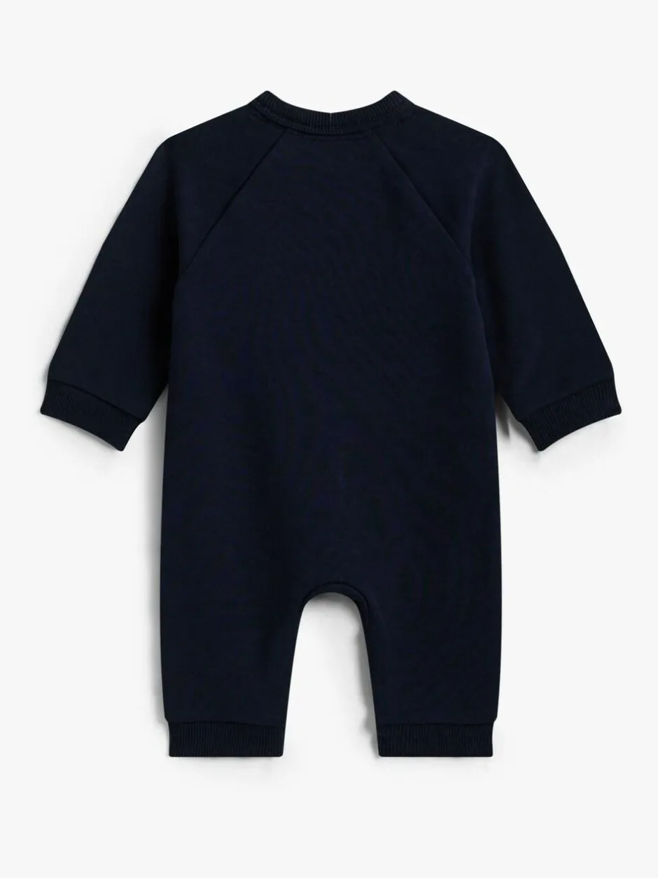 Tommy Hilfiger Blue Logo Embroidery Terry Coverall Bodysuit New