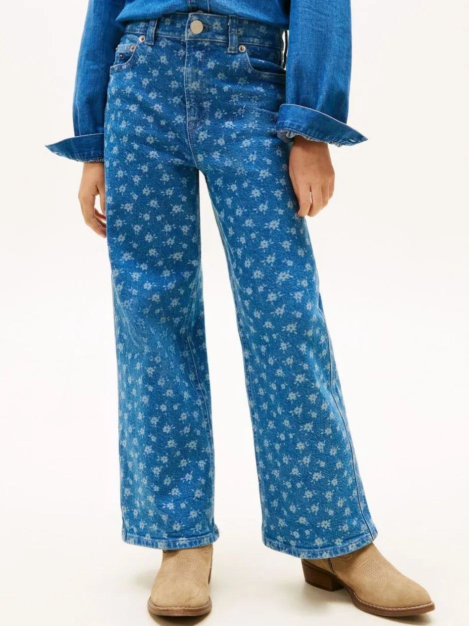 Tommy Hilfiger Blue Mabel Floral Print Wide Leg Jeans Discount