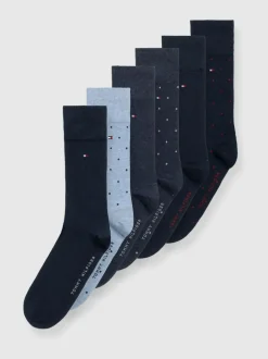 Tommy Hilfiger Blue Men Socks 6 Pack New