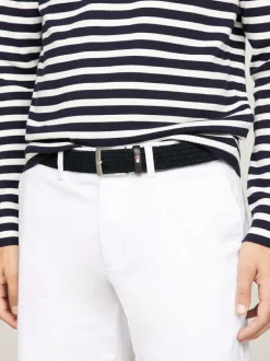 Tommy Hilfiger Blue New Adan Webbed Belt Hot