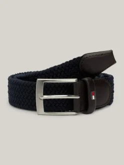 Tommy Hilfiger Blue New Adan Webbed Belt Hot