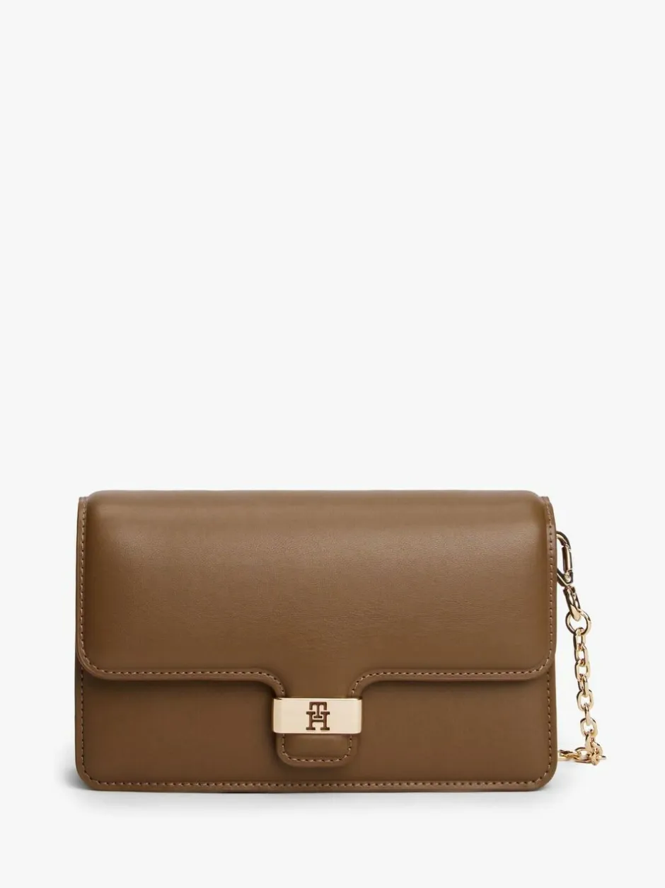 Tommy Hilfiger Heritage Monogram Plaque Clutch Brown Outlet
