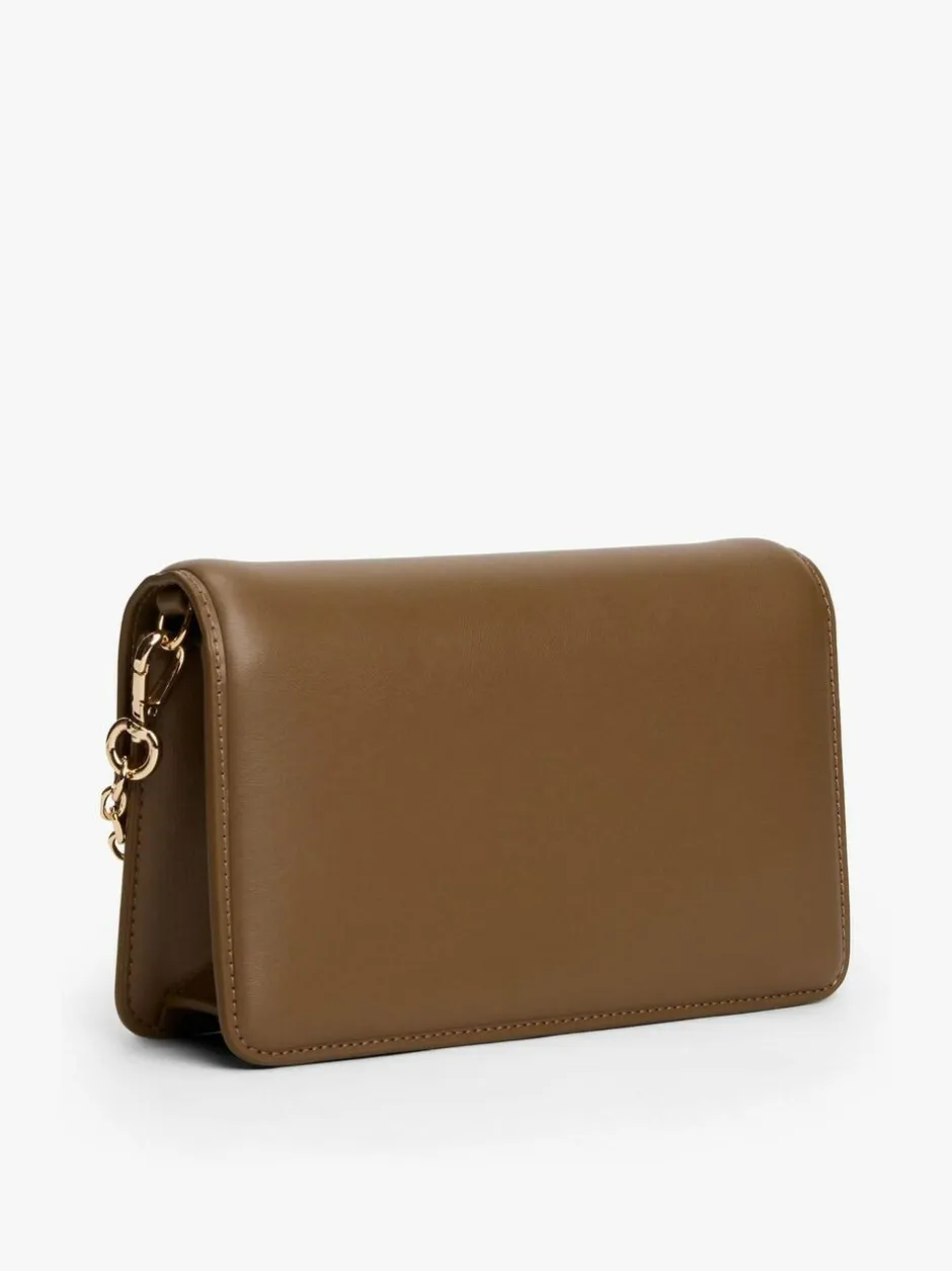 Tommy Hilfiger Heritage Monogram Plaque Clutch Brown Outlet