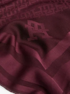 Tommy Hilfiger Monogram Scarf With Wool Red Best
