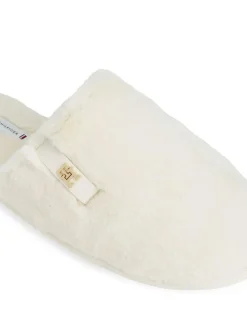 Tommy Hilfiger Monogram Faux Fur Slippers White Best