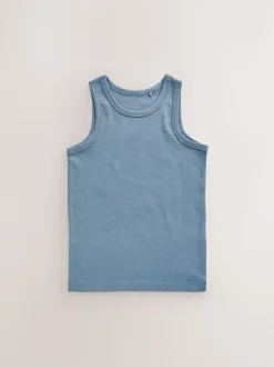 Next Cotton Vests 10 Pack (1.5-16yrs) Tonal Blue Discount