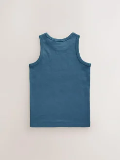 Next Tonal Blue Vests 5 Pack (1.5-16yrs) Outlet