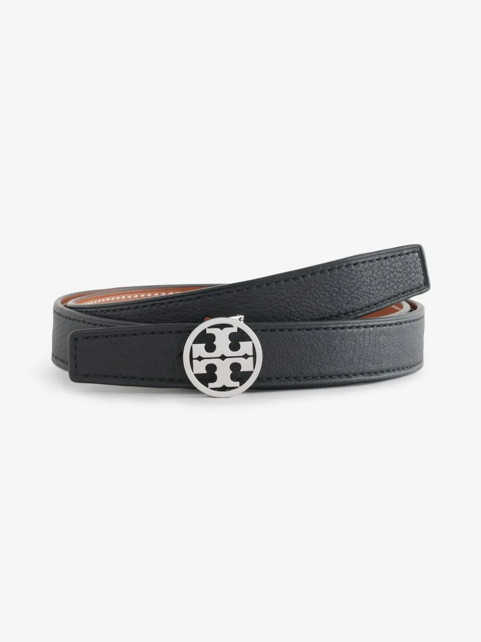 Tory Burch Black 1" Miller Reversible Belt Hot