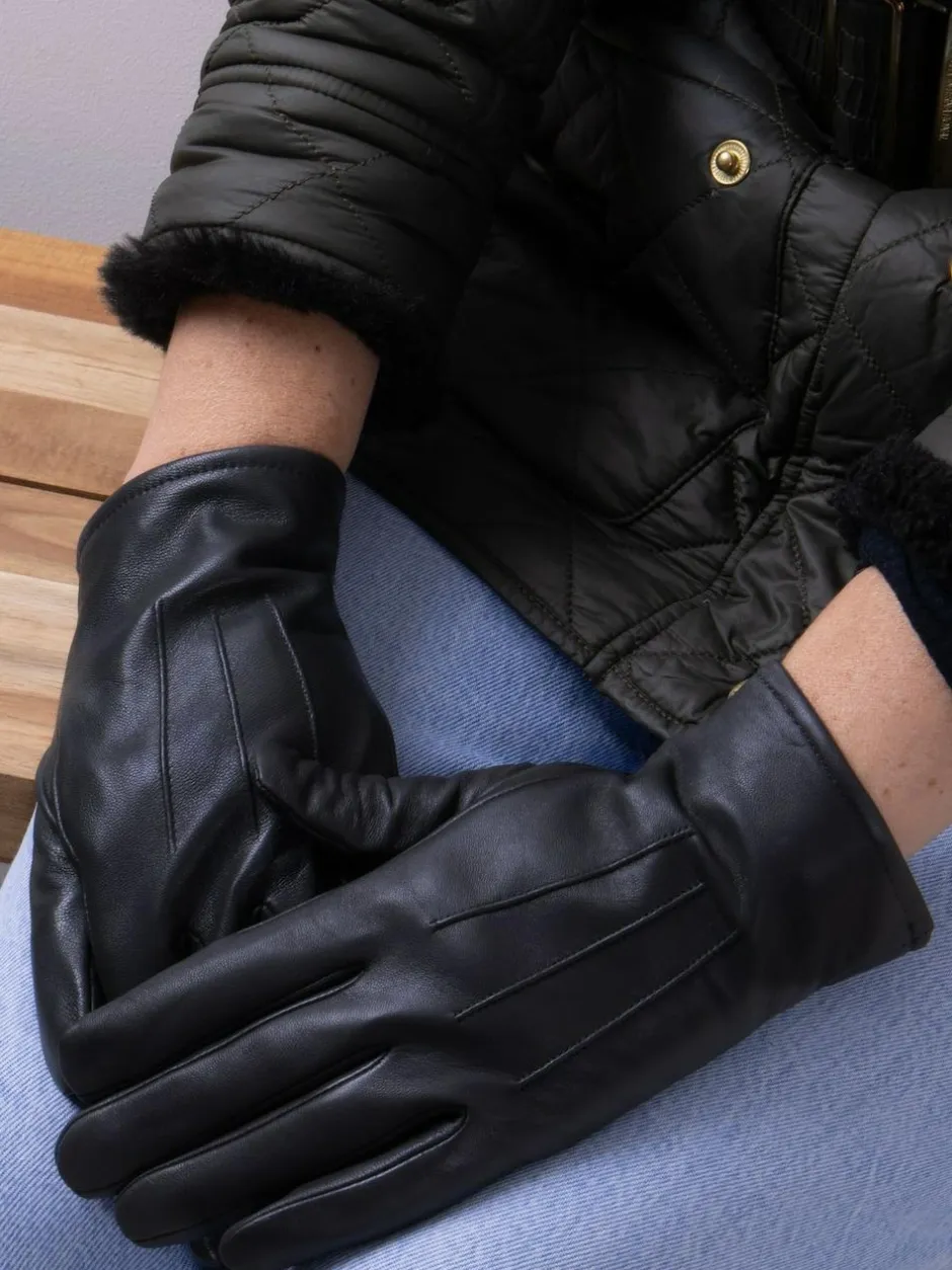 Totes 3 Point Smartouch Winter Leather Gloves Black Online