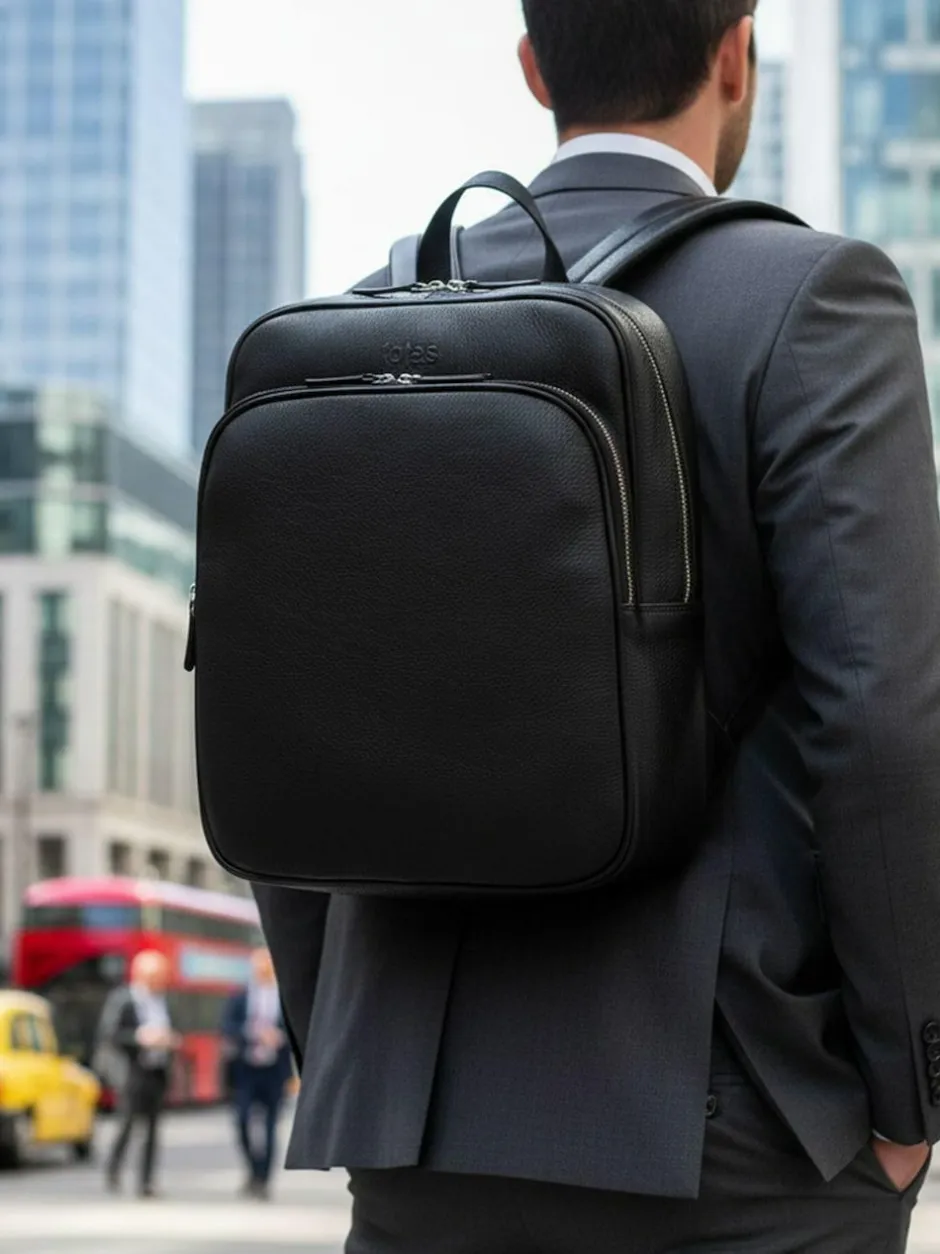 Totes Genuine Leather Backpack Black Outlet