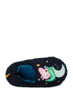 Totes Blue Childrens George Pig Winter Slippers Clearance