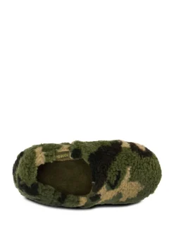 Totes Short Full Back Fleece Winter Slippers Green Hot