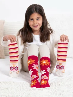 Totes Red Tosties Kids Original Slipper Socks 2 Pack Best