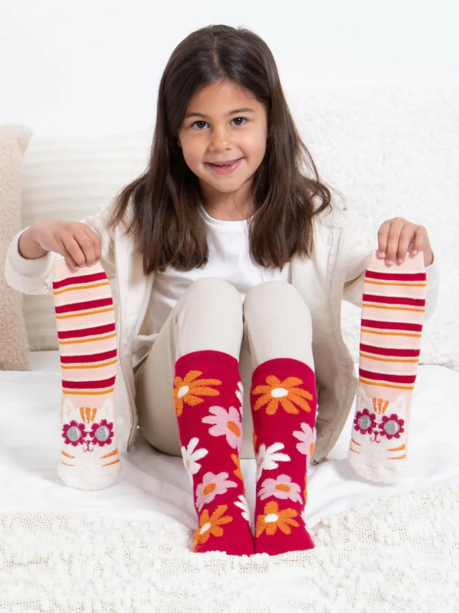 Totes Red Tosties Kids Original Slipper Socks 2 Pack Best