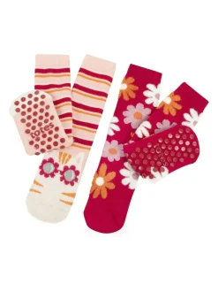 Totes Red Tosties Kids Original Slipper Socks 2 Pack Best