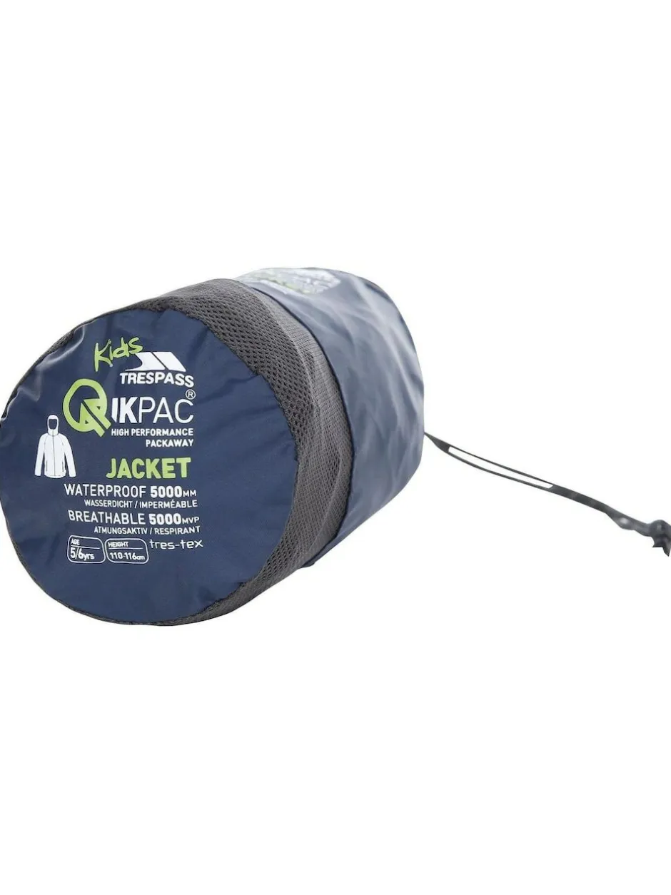 Trespass Qikpac X Packable Waterproof Jacket Blue Outlet
