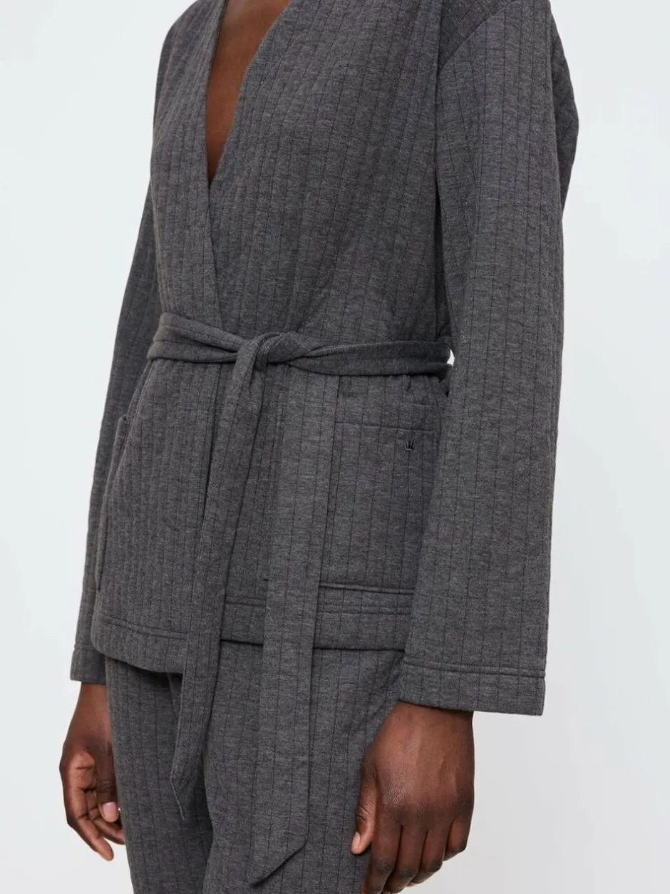 Triumph Grey Cozy Comfort Robe Top Quilted