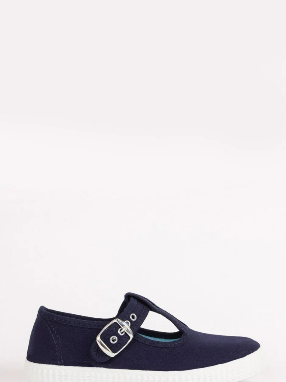 Trotters London Navy Blue Nantucket Canvas Shoes New