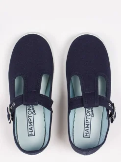 Trotters London Navy Blue Nantucket Canvas Shoes New