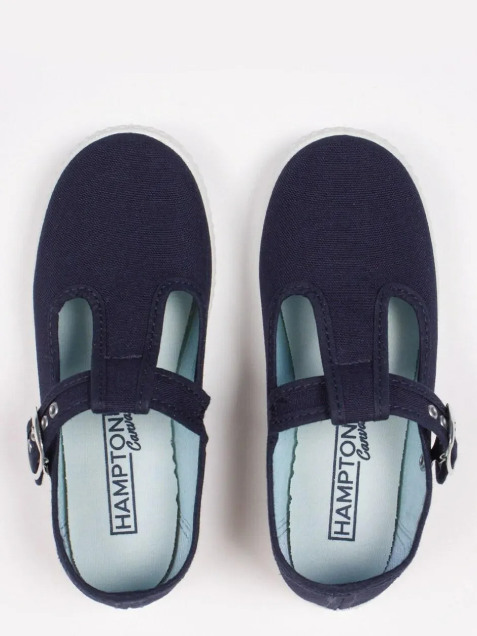 Trotters London Navy Blue Nantucket Canvas Shoes New