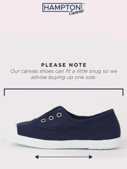 Trotters London Plum Canvas Pumps Navy Blue Sale
