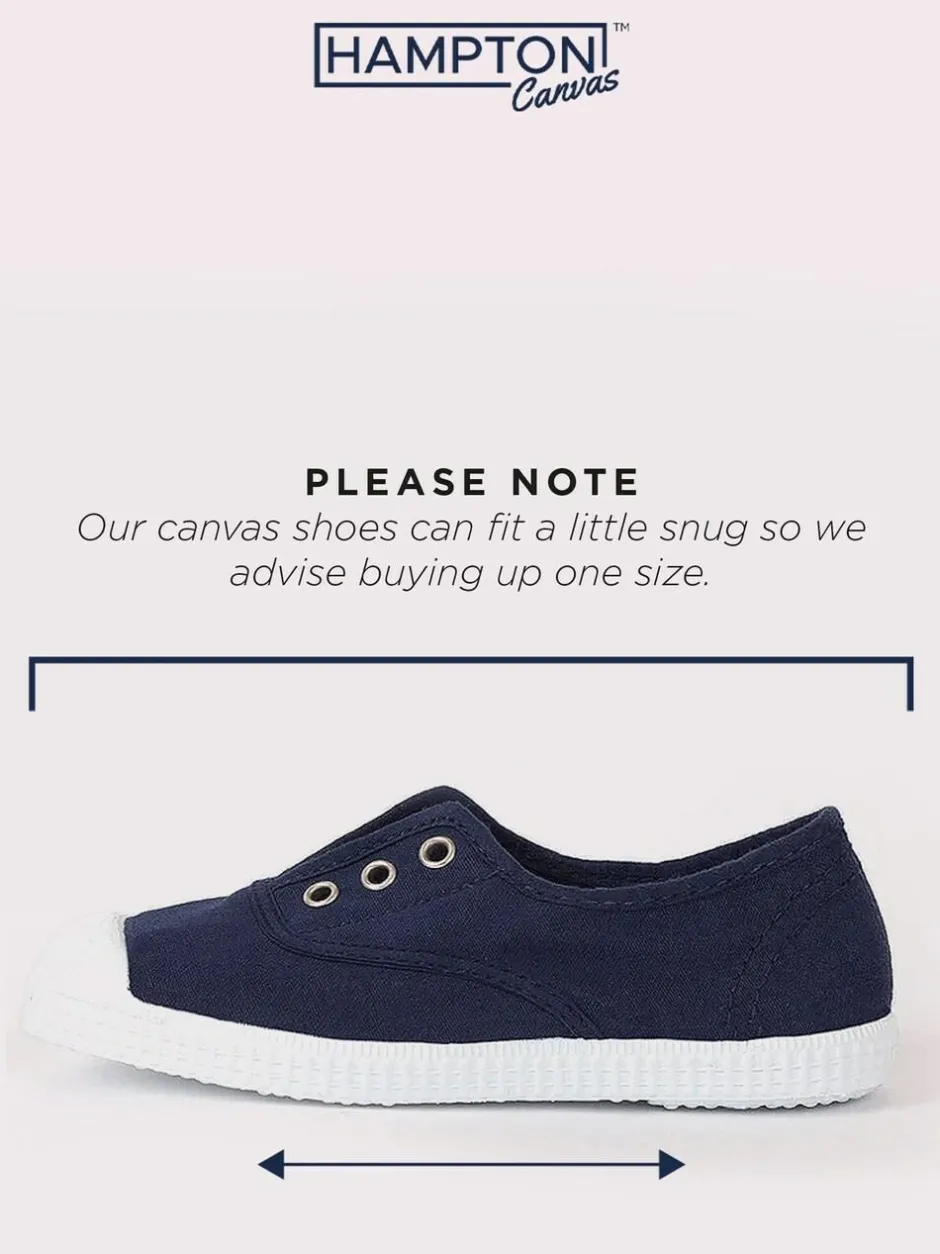 Trotters London Plum Canvas Pumps Navy Blue Sale