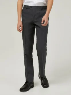 Trutex Shorter Length Slim Leg Senior Boys Grey School Trousers Best