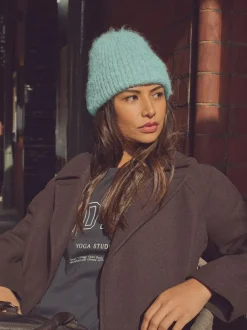 Next Turquoise Blue Ribbed Beanie Containing Wool Hat Online