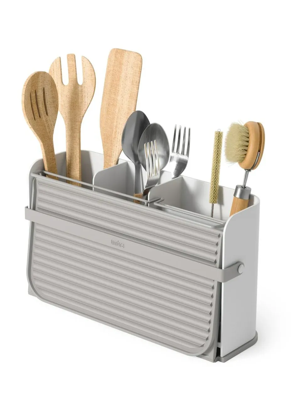 Umbra White Grey Sling Folding Dishrack Outlet