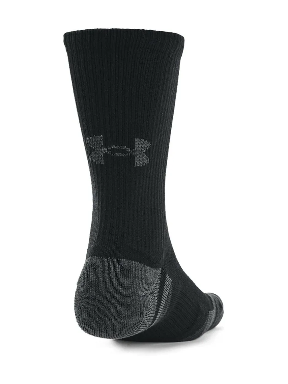 Under Armour Crew Performance Tech Crew Socks 3 Pack Black Clearance