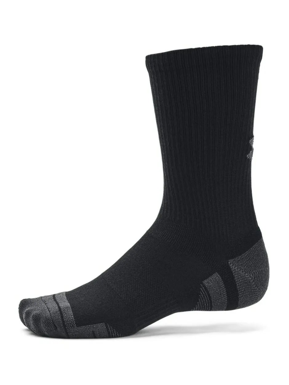 Under Armour Crew Performance Tech Crew Socks 3 Pack Black Clearance