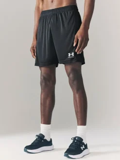 Under Armour Challenger Knit Shorts Black/White Clearance