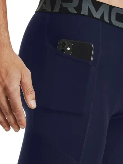 Under Armour Heat Gear Long Shorts Blue Hot