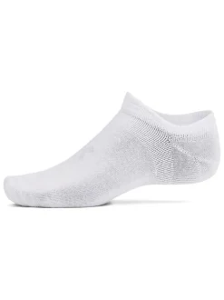 Under Armour Essential No Show Socks 6 Pack White Cream