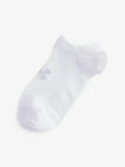 Under Armour Essential No Show Socks 6 Pack White Cream
