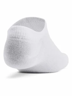 Under Armour Essential No Show Socks 6 Pack White Cream