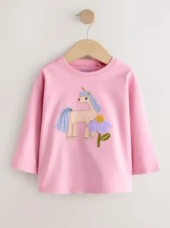Next Character Long Sleeve Tops 3 Pack (3mths-7yrs) Unicorn Hot