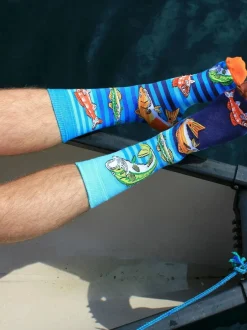 United Odd Socks Blue Pollocks Fishing Socks 3 pack