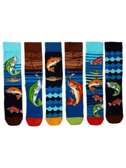 United Odd Socks Blue Pollocks Fishing Socks 3 pack