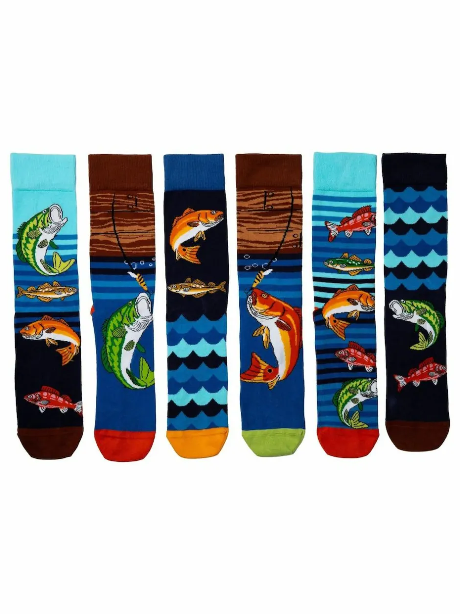 United Odd Socks Blue Pollocks Fishing Socks 3 pack