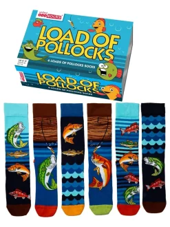 United Odd Socks Blue Pollocks Fishing Socks 3 pack