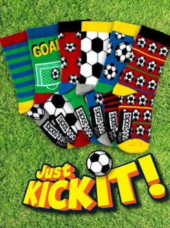 United Odd Socks Green Football Kick Boys Socks 6 Packs Outlet