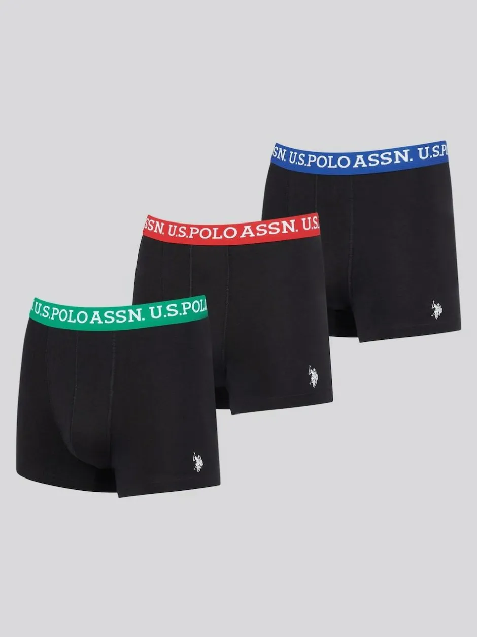 U.S. Polo Assn . Black Signature Double Horsemen Knit Beanie Discount