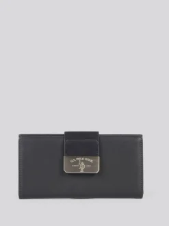 U.S. Polo Assn . Black Womens Romantic Large Card Holder Purse Hot