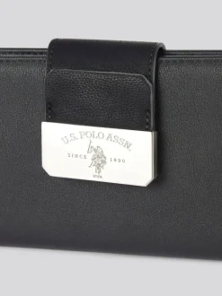 U.S. Polo Assn . Black Womens Romantic Large Card Holder Purse Hot