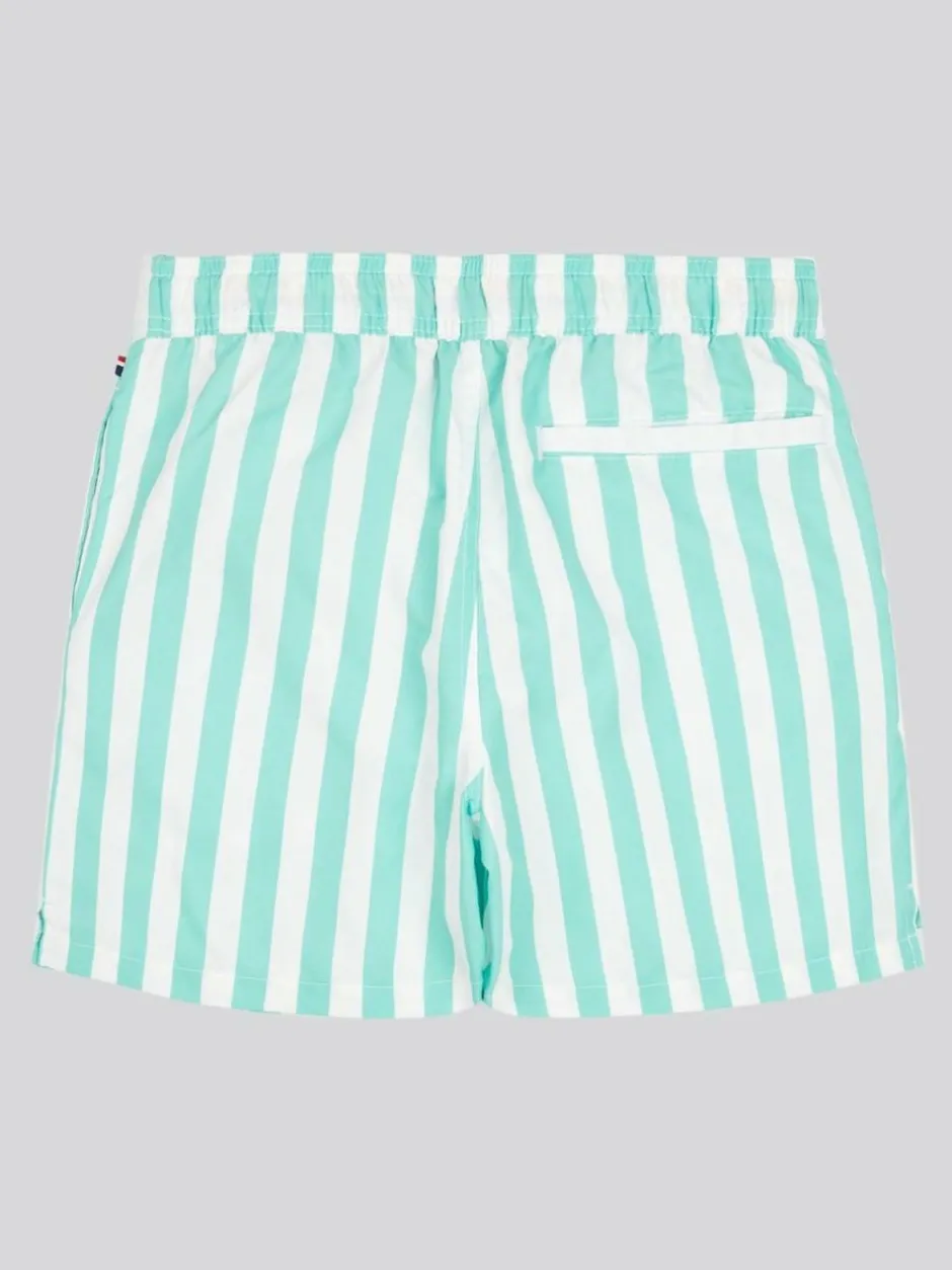 U.S. Polo Assn . Boys Stripe Swim Shorts Blue Clearance