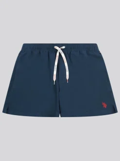 U.S. Polo Assn . Mens Core Swim Shorts Blue Dark Discount
