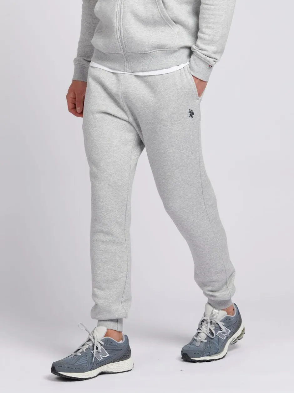 U.S. Polo Assn . Mens Classic Fit Double Horsemen Joggers Grey New