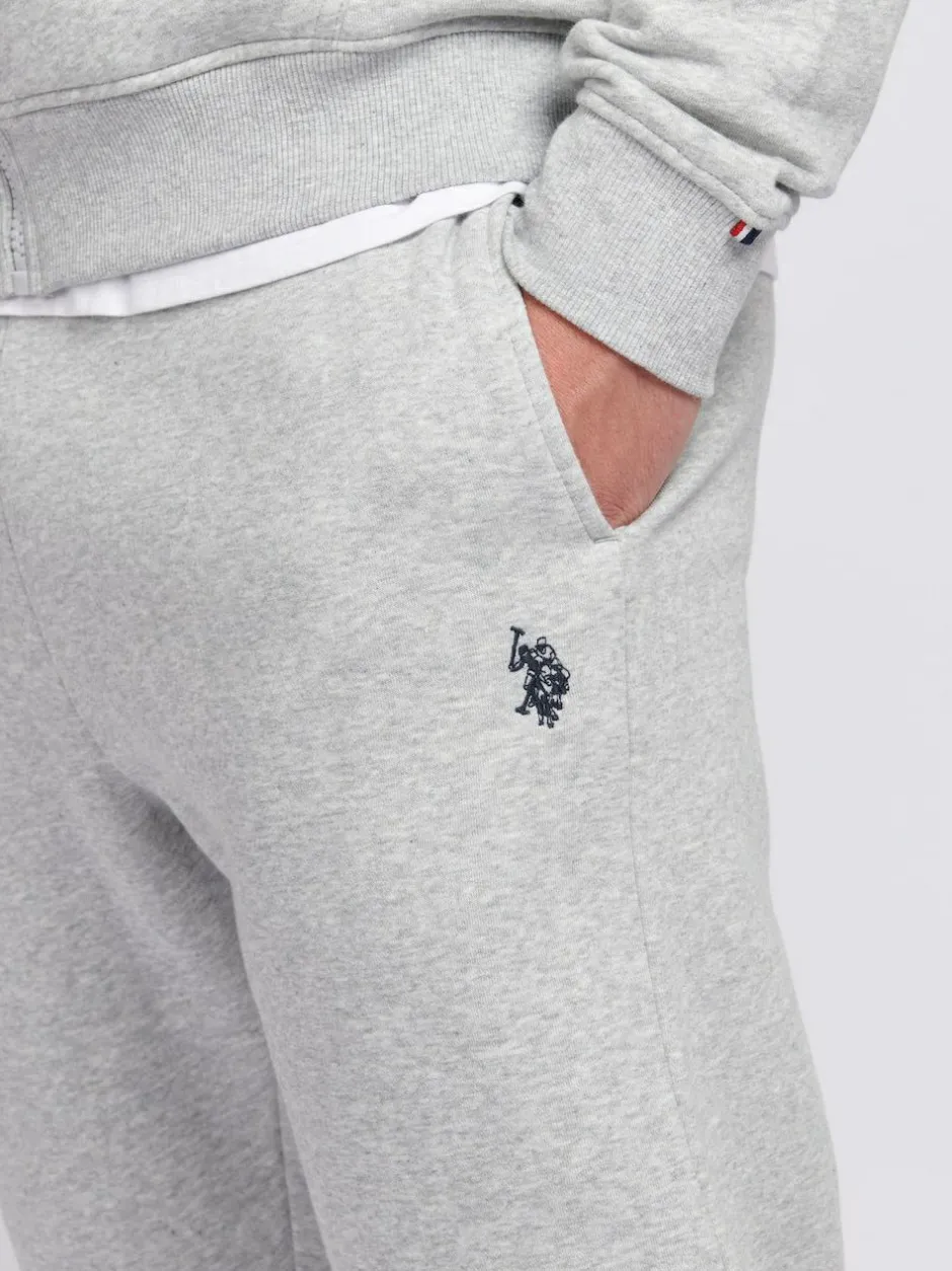 U.S. Polo Assn . Mens Classic Fit Double Horsemen Joggers Grey New