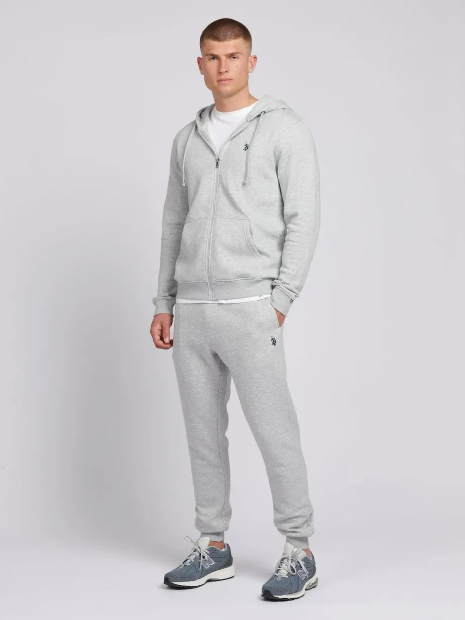 U.S. Polo Assn . Mens Classic Fit Double Horsemen Joggers Grey New